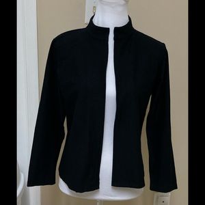 Eileen Fisher Black Zippered Jacket - Size Medium